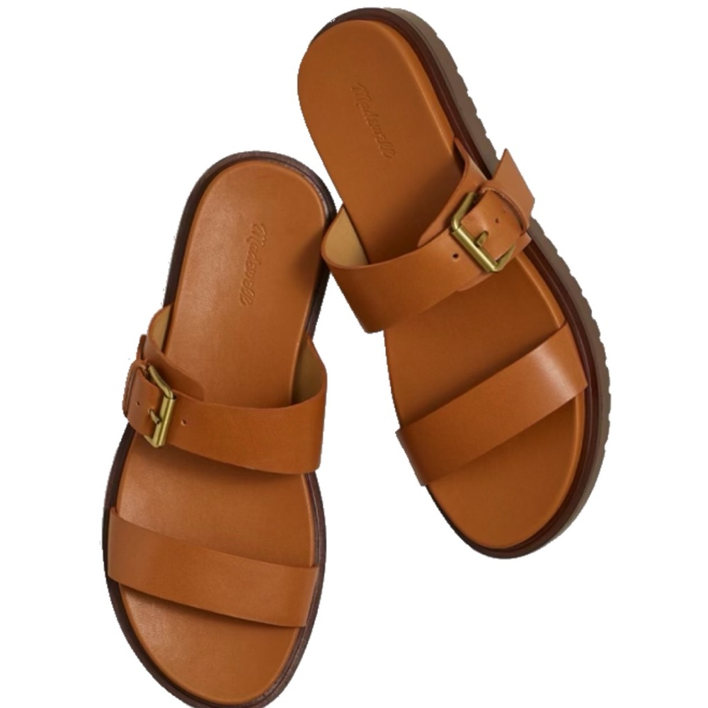 Madewell The Dee Double-Strap Slide Sandal